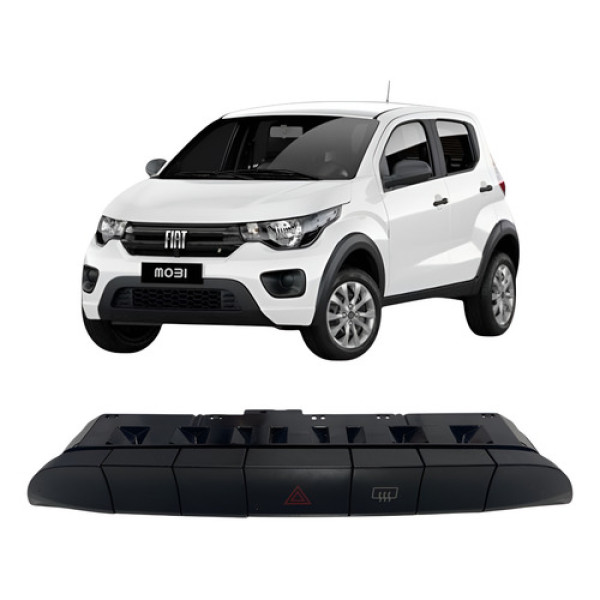 Botão Pisca Alerta Desembaçador Fiat Mobi 1.o 2021 100233015