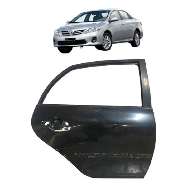 Porta Traseira Direita Toyota Corolla 2009/14  C/detalhe Traseira Direito Preto