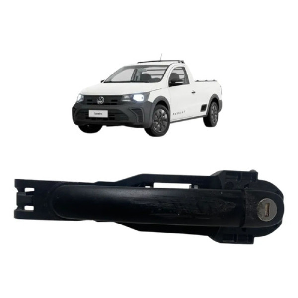Maçaneta Externa Esquerda Vw Saveiro 2025  C/ Detalhe Branca Dianteira
