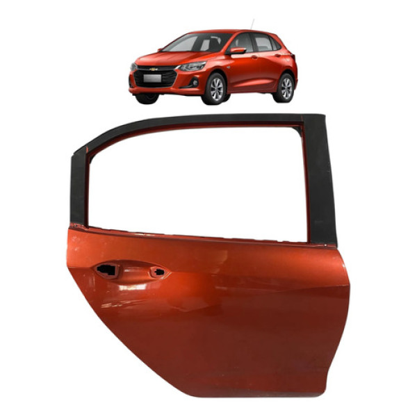 Porta Traseira Direita Gm Onix Turbo 2020 Traseira Direita Laranja