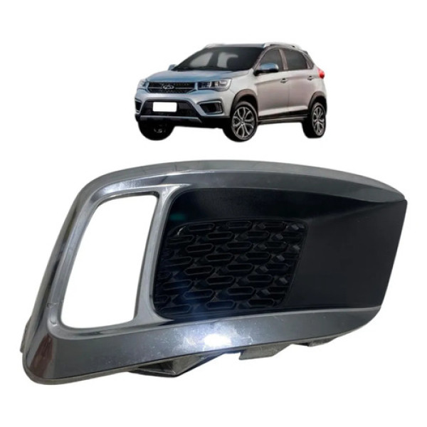 Moldura Farol Milha Direito Chery Tiggo 2 2020 J692803518 Cromado Direito