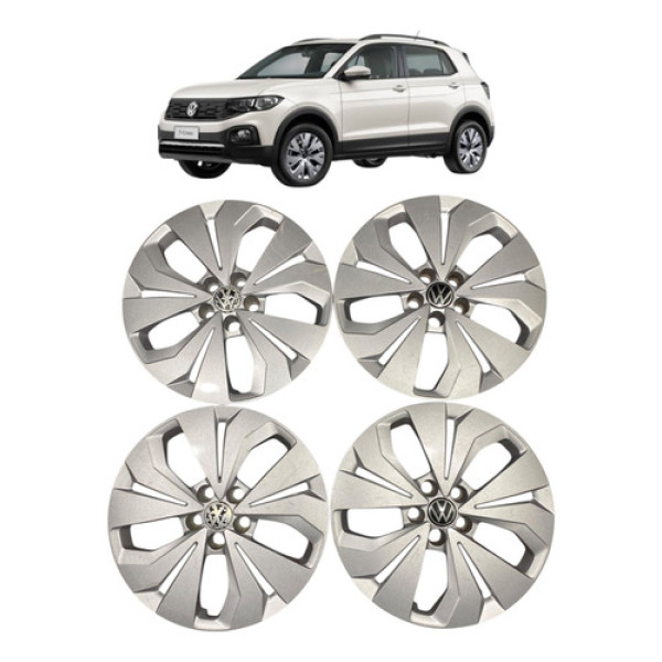 Jogo De Calotas Aro 16 T-cross 2020 C/ Detalhes 2gt601147z31