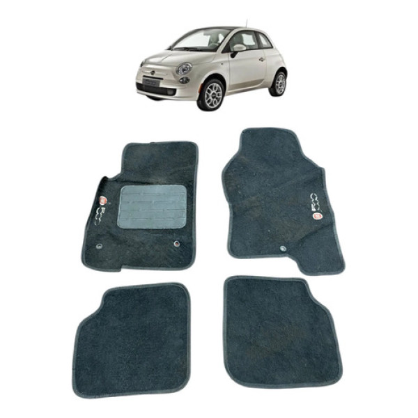 Jogo De Tapete Carpete Fiat 500 2012 Preto