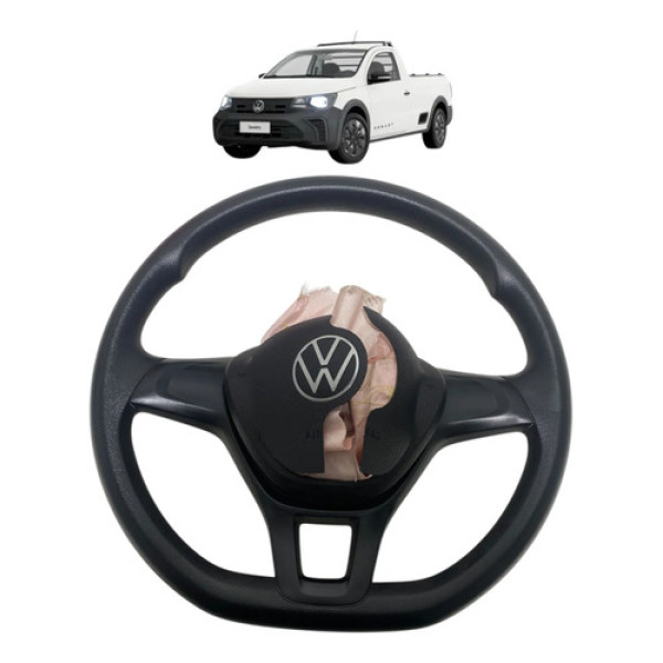 Volante C/ Bolsa Acionada Vw Saveiro 2025  Preto