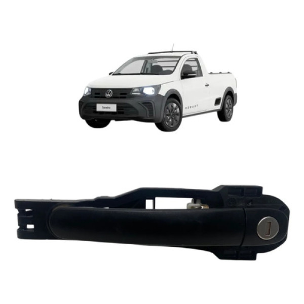 Maçaneta Externa Direita Vw Saveiro 2025 5u4837885 Preto Dianteira