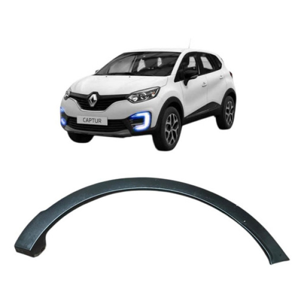 Moldura Paralama Traseiro Esquerdo Renault Captur 2018 Cinza