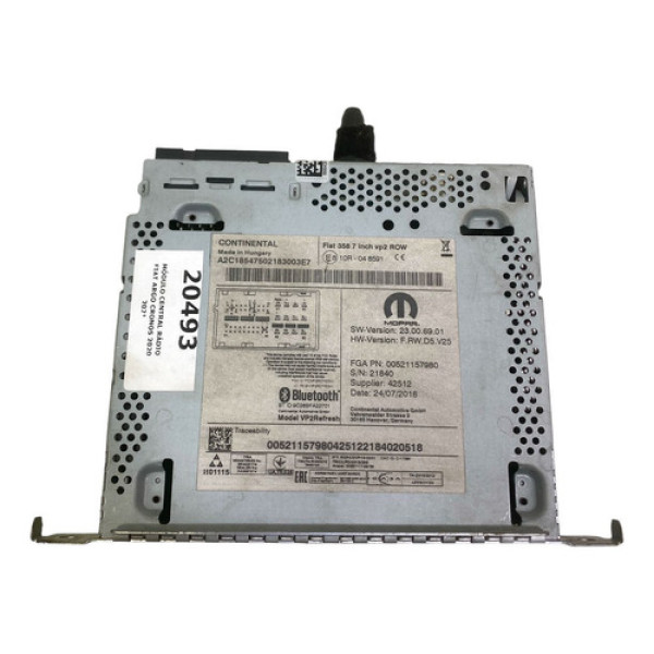 Módulo Central Rádio Fiat Argo Cronos 2020 2021 