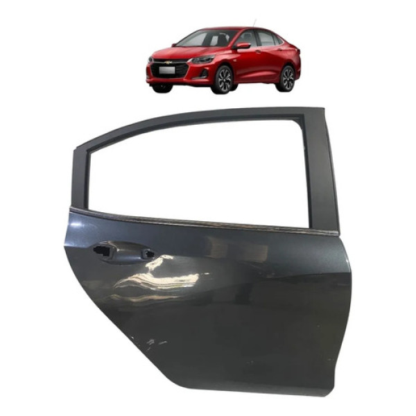 Porta Traseira Direita Gm Onix Sedan 2023 C/detalhe Traseira Direita Cinza