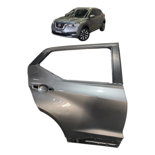 Porta Traseira Direita Nissan Kicks Advance 2024 C/detalhe Traseira Direita Cinza