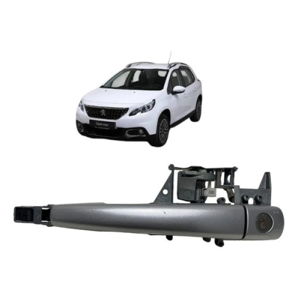 Maçaneta Externa Porta Dianteira Esquerda Peugeot 2008 2020 Prata Dianteira