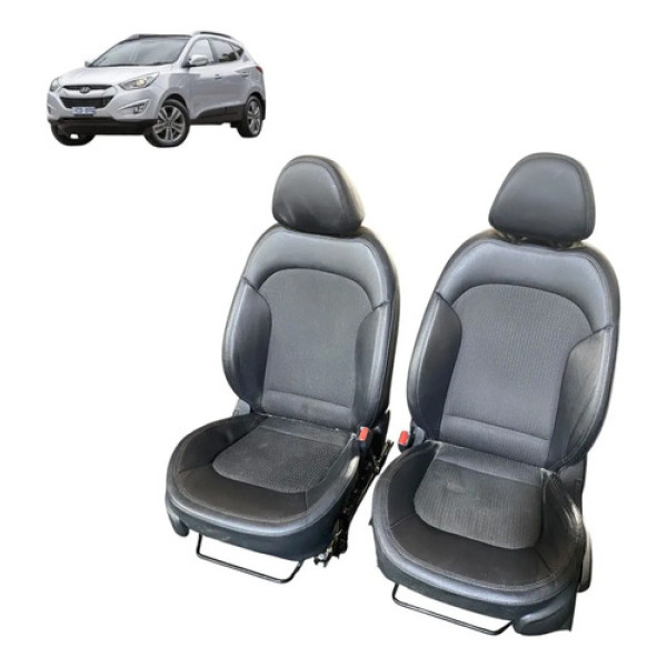 Par Bancos Dianteiros Hyundai Ix35 2015 Cinza-escuro