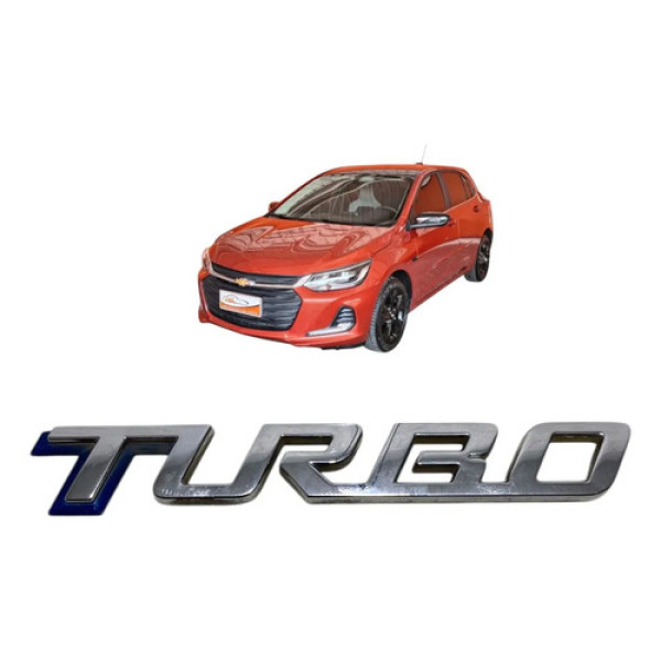 Emblema  Turbo  Tampa De Mala Gm Onix Turbo 2020 Prateado