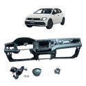 Kit Bolsas Painel Vw Polo Track 2025 (cintos Travados) Cinza