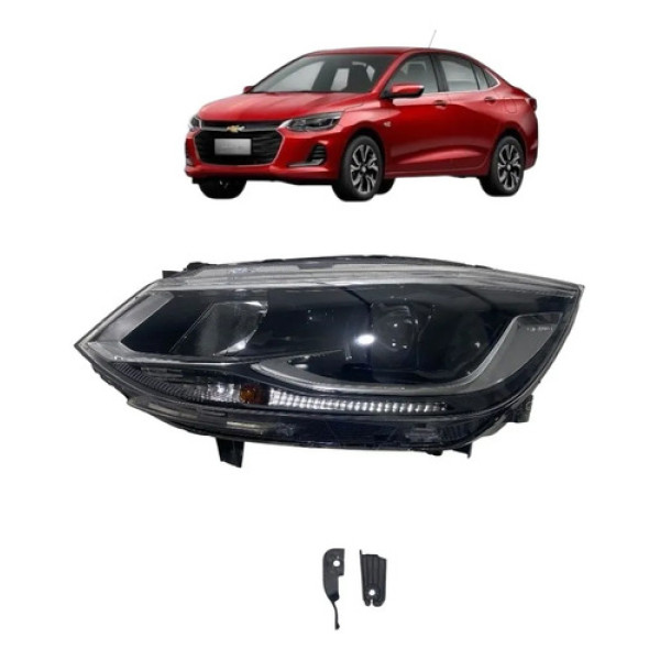 Farol Esquerdo Led Gm Onix Premier 2023 52172974  C/detalhe Esquerdo/motorista