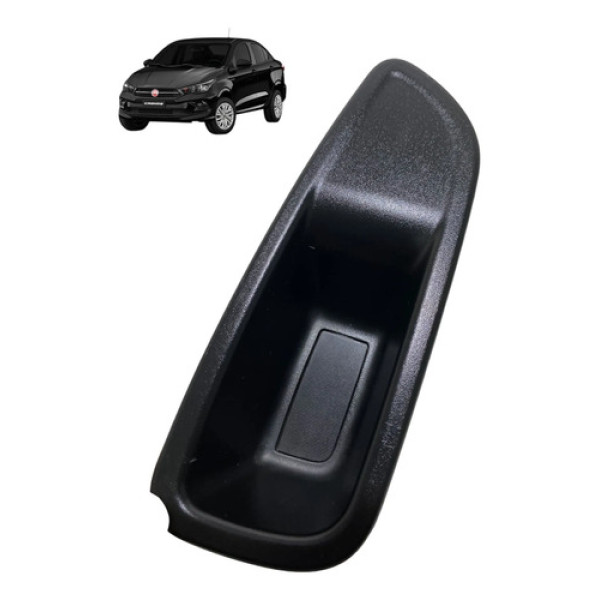 Puxador Porta Traseira Esquerda Fiat Cronos 2019 100240093 Preto Traseira