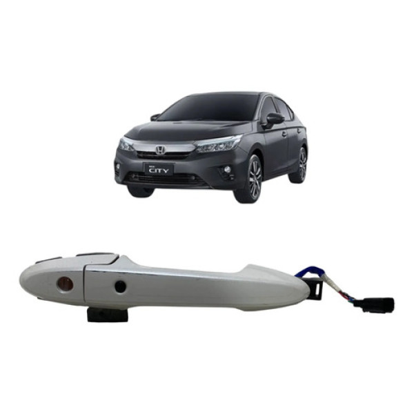 Maçaneta Externa Dianteira Esquerda Honda City 2022 Branco Dianteira