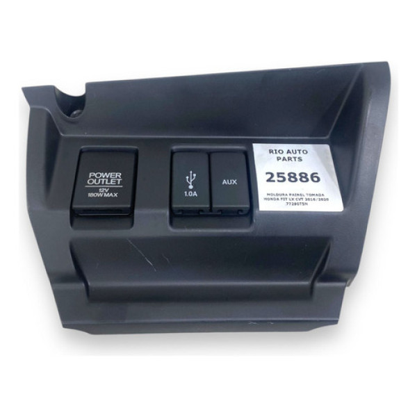 Moldura Painel Tomada Honda Fit Lx Cvt 2016/2020 77290t5n