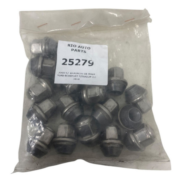 Jogo C/ 20 Porcas De Roda Ford Ecosport Titanium 2.0 2019