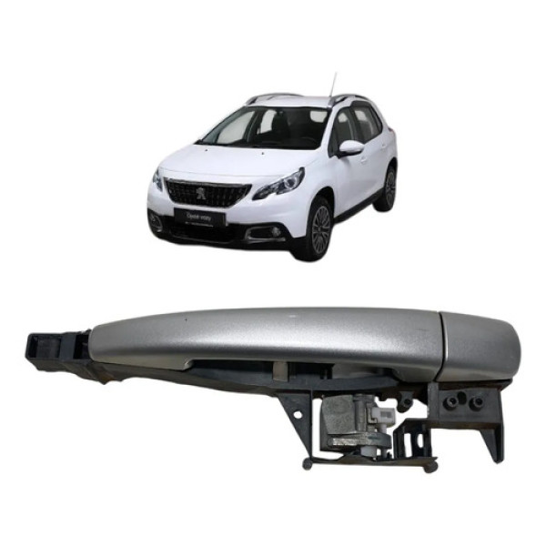 Maçaneta Externa Porta Dianteira Direita Peugeot 2008 2020 Prata Dianteira