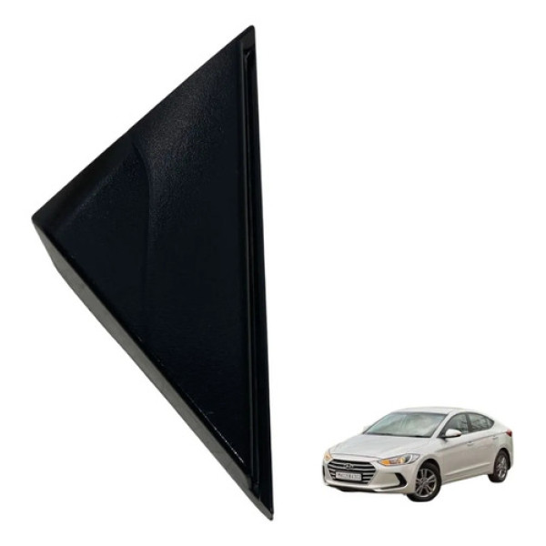 Moldura Externa Retrovisor Esquerdo Elantra 2017 86180f2000 Preto