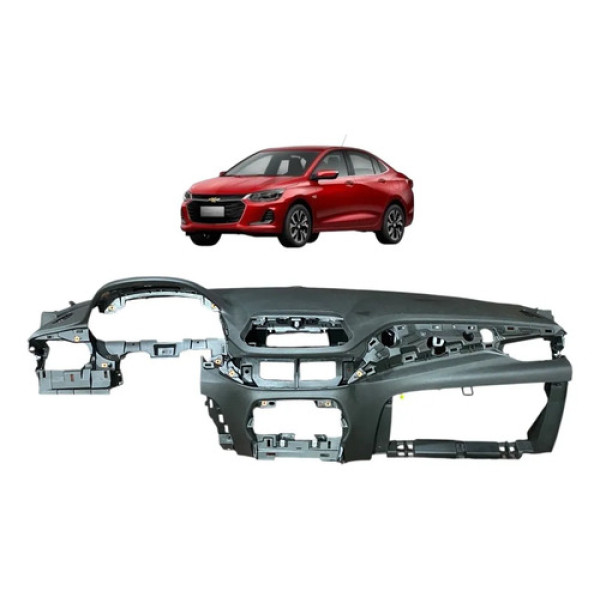 Painel Tabelier Com Bolsa Carona Gm Onix Plus 2023 Cinza