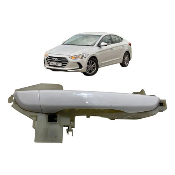 Maçaneta Externa Traseira Direita Hyundai Elantra 2017 Branco Traseira