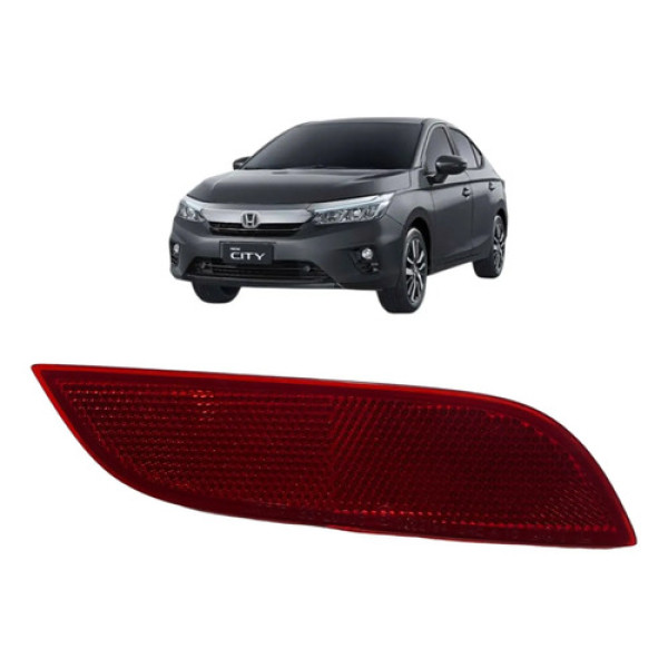Refletor Esquerdo Parachoque Tras Honda City 2022 9320705 Vermelho
