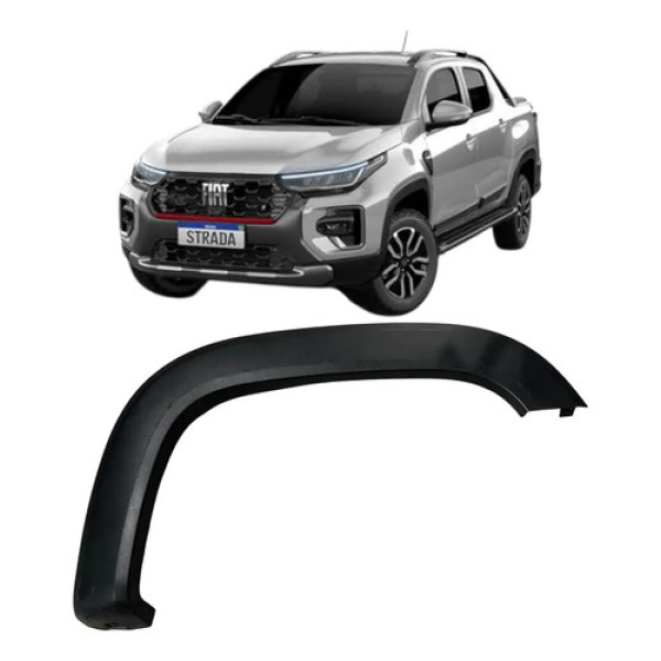 Moldura Paralama Tras Esq Fiat Strada 24 100253149 C/detalhe Vermelho