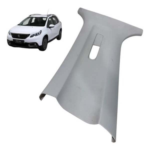 Moldura Esquerda Coluna Cinto Peugeot 2008 2020 98010598 Branca
