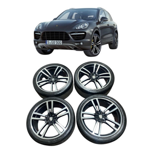 Jogo De Rodas Aro 22 C/ Pneu 315/30r22 Porsche Cayenne 2011