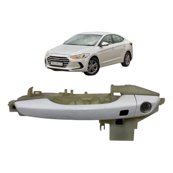Maçaneta Externa Dianteira Esquerda Hyundai Elantra 2017 Branco Dianteira