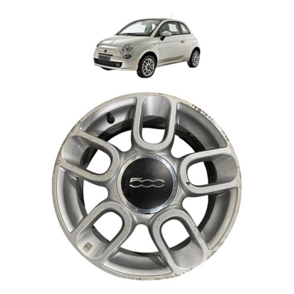Aro De Liga R15 Fiat 500 2012  C/detalhe  3* Cinza