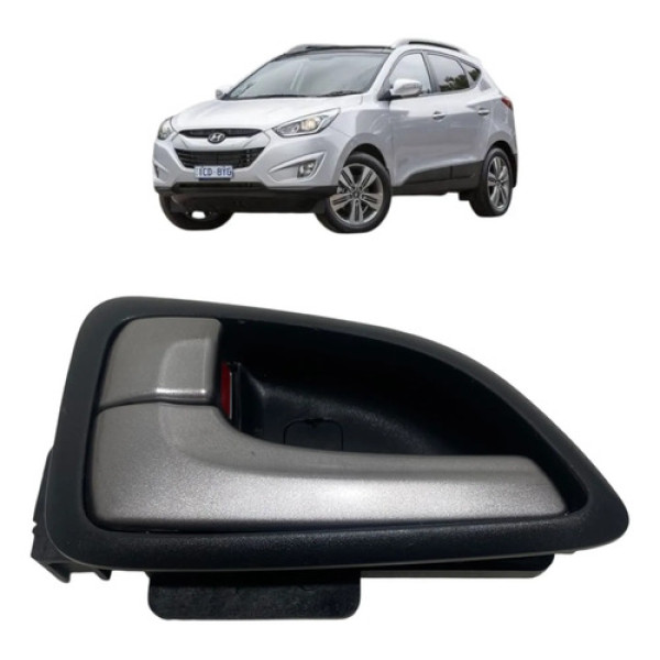 Maçaneta Interna Dianteira Esquerda Hyundai Ix35 2015 Cinza Dianteira