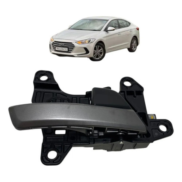 Maçaneta Interna Direita Hyundai Elantra 2017 Cinza Dianteira/traseira