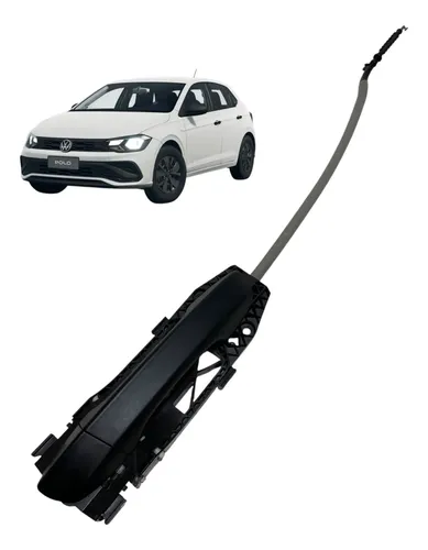 Maçaneta Externa Traseira Direita Vw Polo Track 2025 Preta Traseira