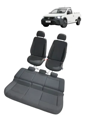 Jogo Banco Tecido Vw Saveiro Cabine Dupla 2025 Branca
